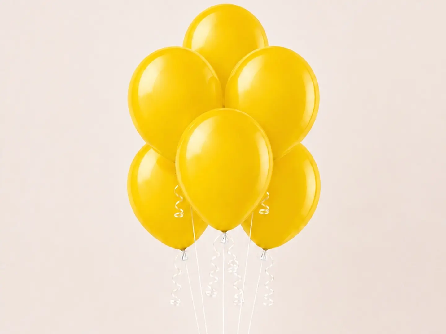 Yellow Helium Balloon Bouquet
