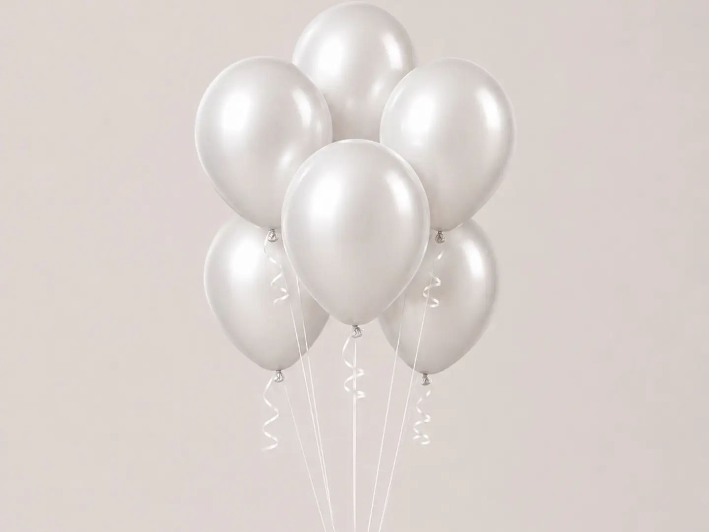 Silver Helium Balloon Bouquet