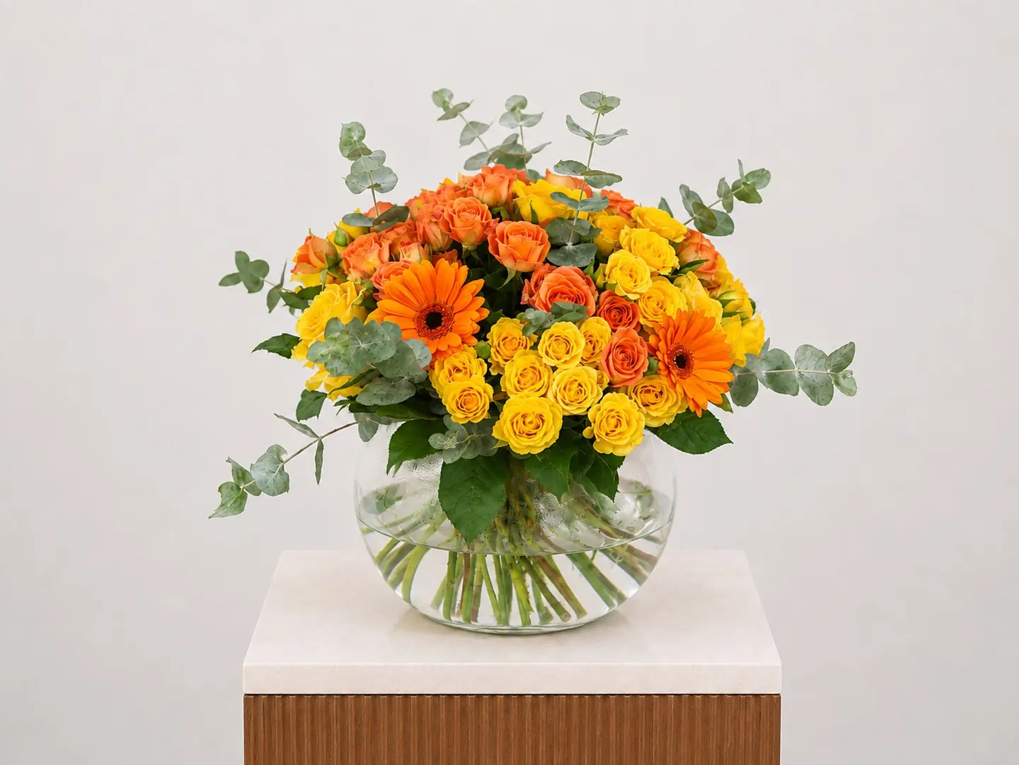 Elegant Yellow And Orange Vase