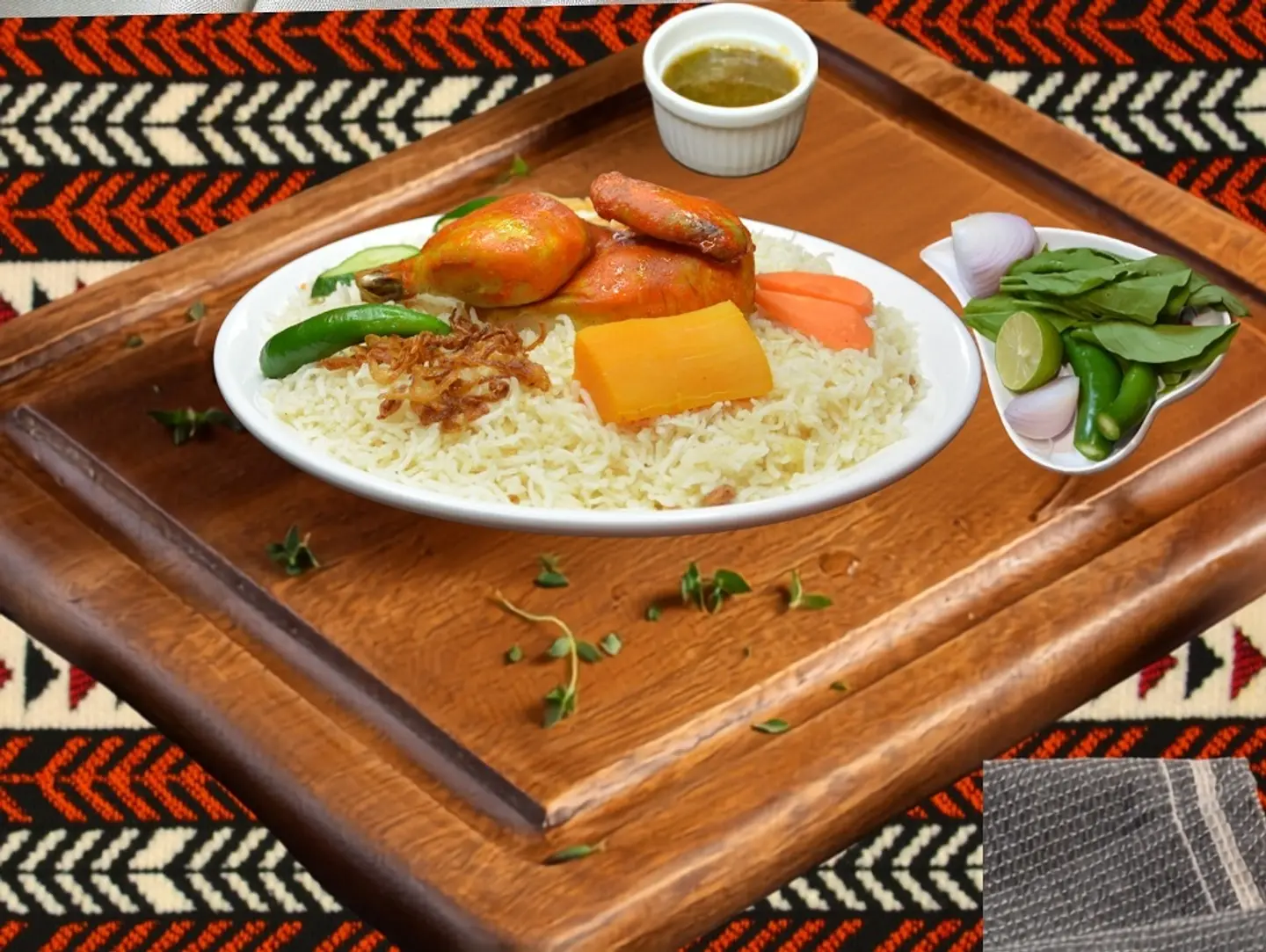 نص حبة دجاج ارز بيشاور