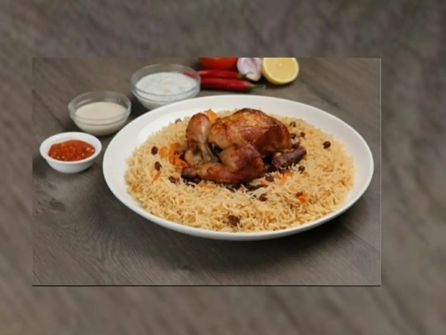 Grilled Chicken With Rice - Whole Chicken