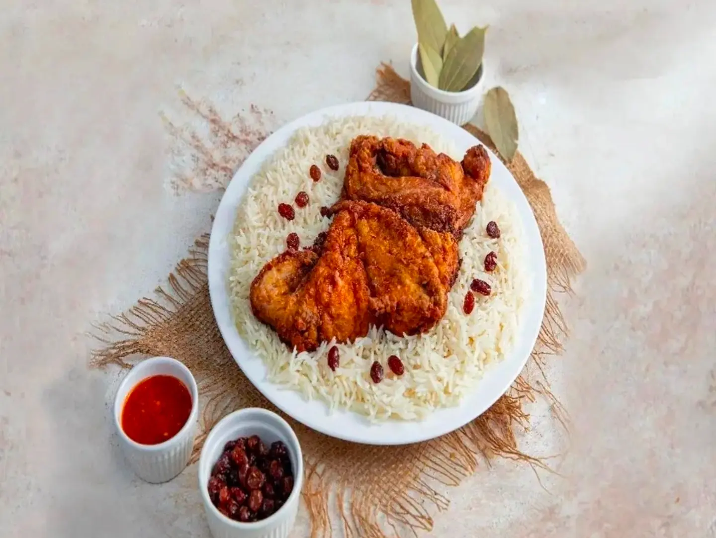 Fried Chicken With Rice - Half A Chicken