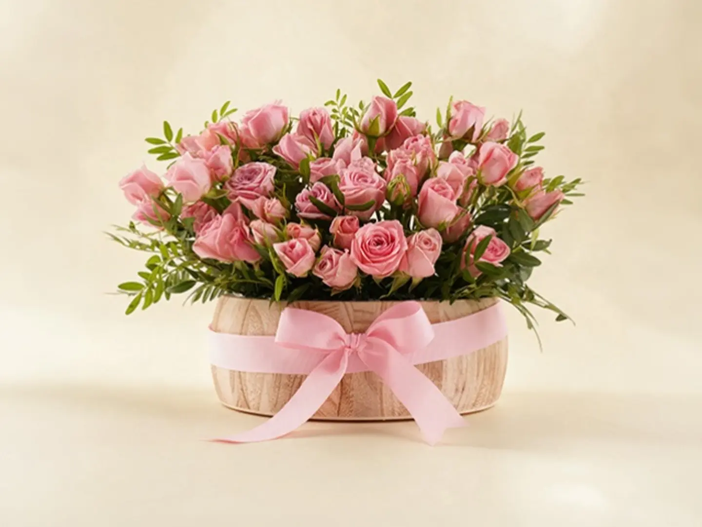 Delicate Spray Rose Basket
