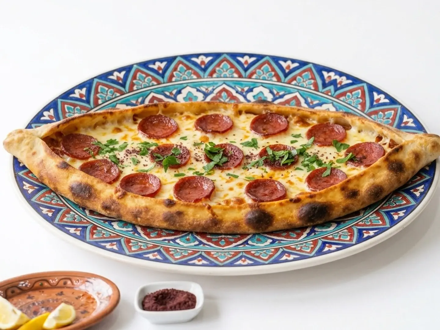 Pide Turkish Pepperoni With Cheese