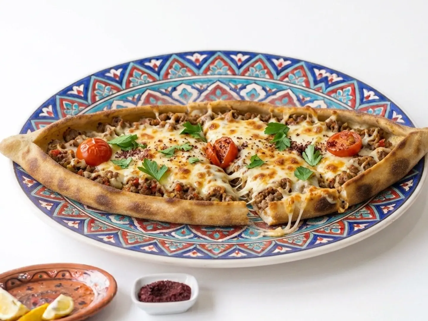 Pide With Minced Meat And Cheese