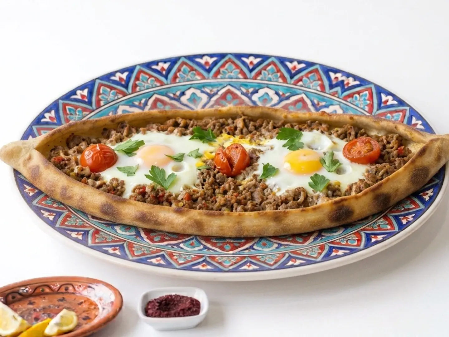 Pide With Minced Meat And Eggs
