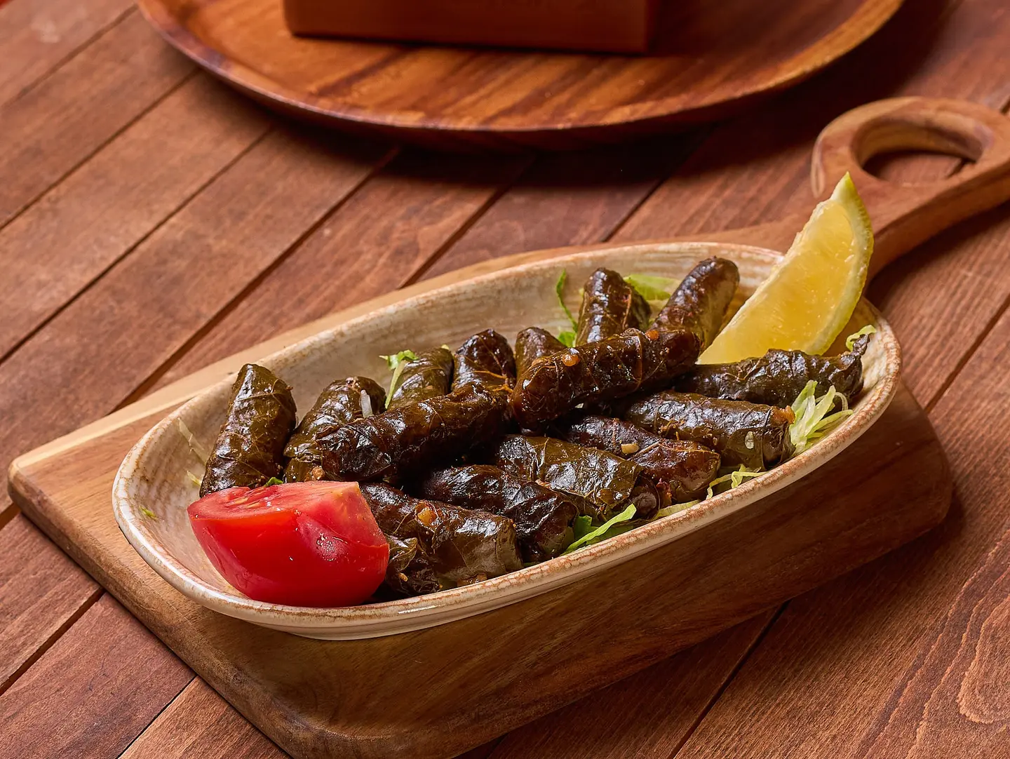 Grape Leaves Stuffed Rice Plate