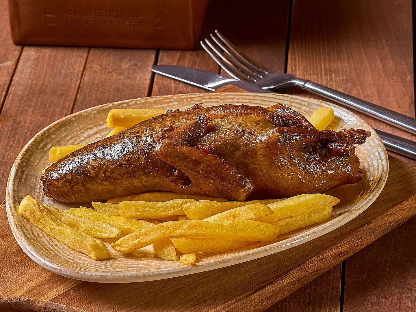 Pigeon Stuffed Freekeh For One Person