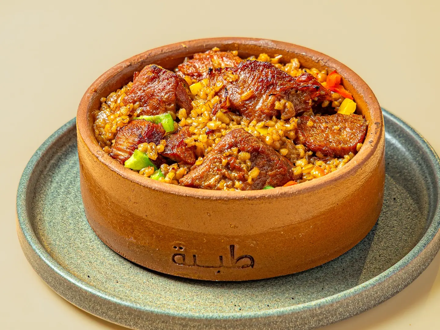 طاجن فريك بالحمة