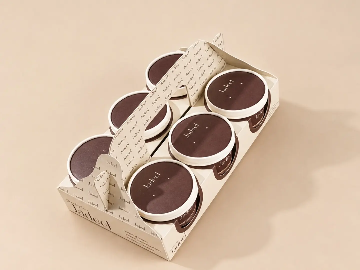 Mini Pudding Box - Mix 3 Choco And 3 Dulcey