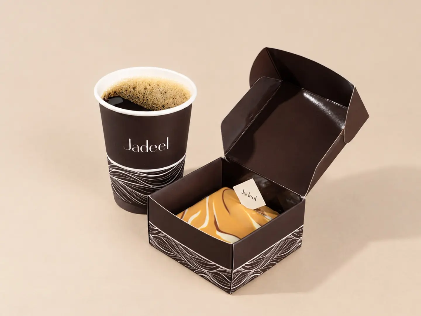 Triple Cake With Coffee Of The Day - Triple Cake With Hot Coffee Of The Day