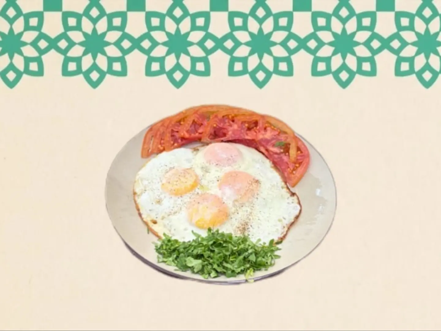 بيض مقلي صحن