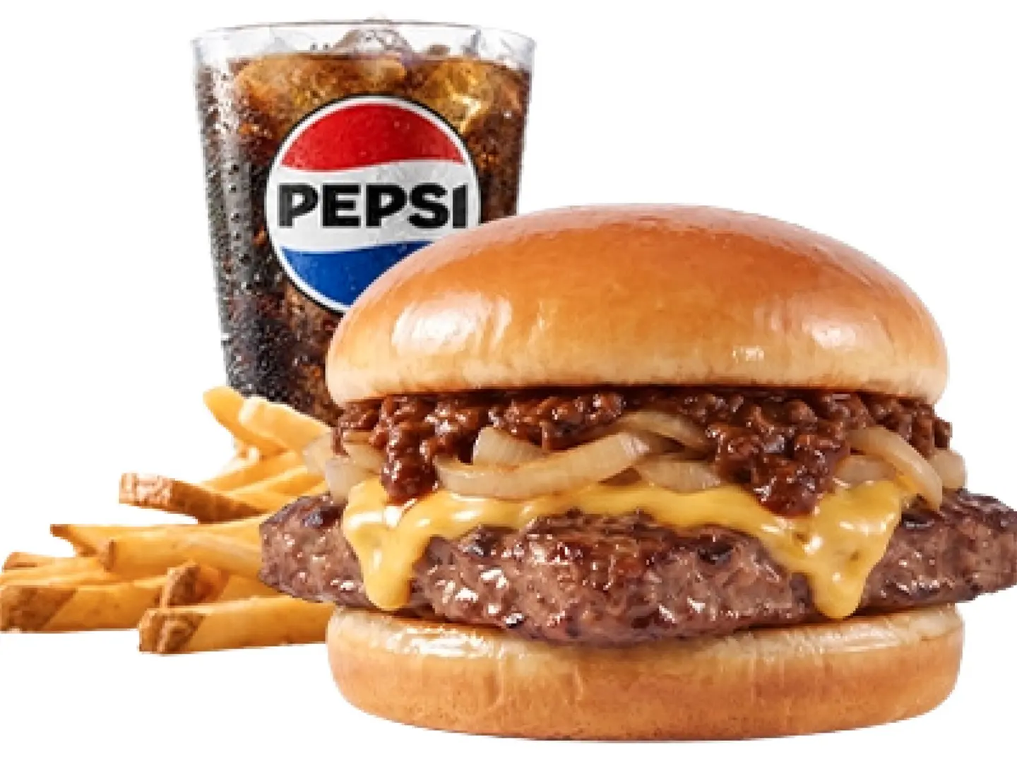 Chili Beef Cheese Burger Combo - Medium