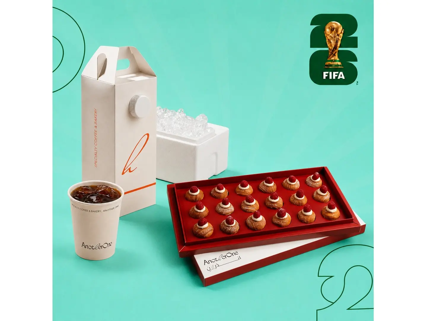 Mini Raspberry Danish Box With Coffee Of The Day