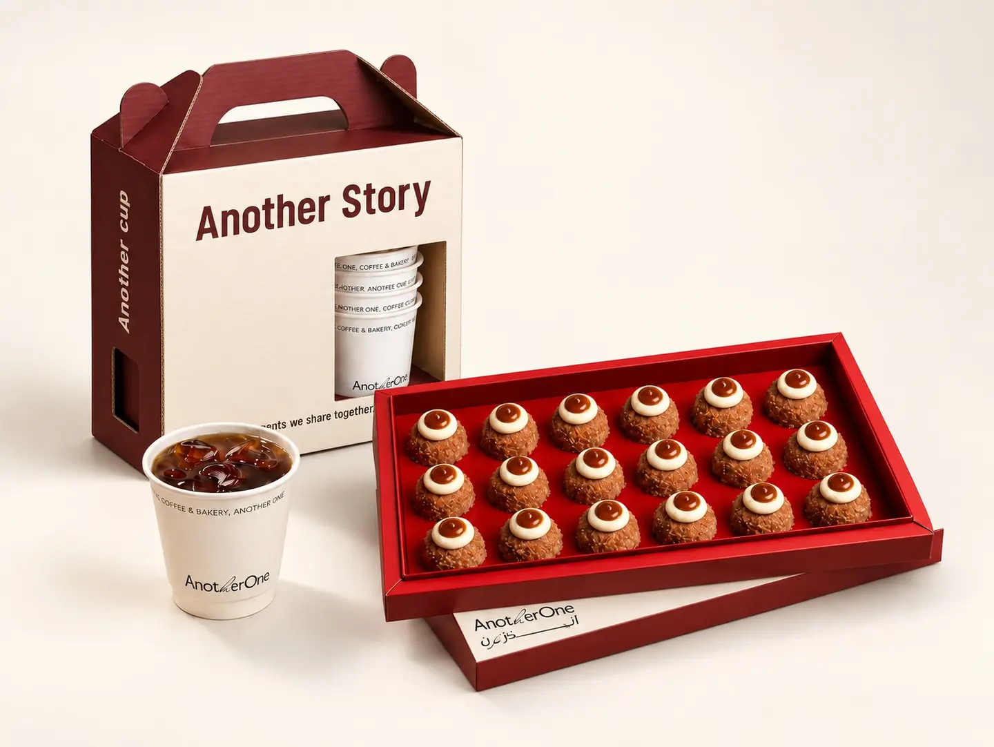 1 L Iced Coffee Of The Day Box And Mini Cinnamon Bread Box