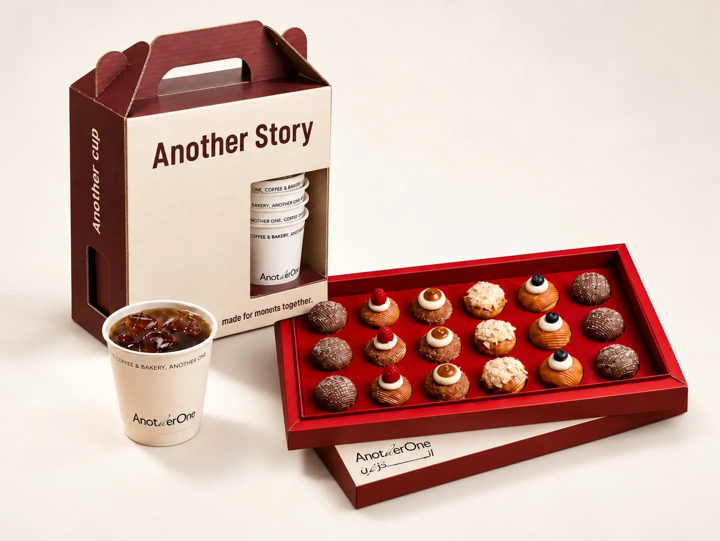 1 L Iced Coffee Of The Day Box And Mixed Mini Danish Box
