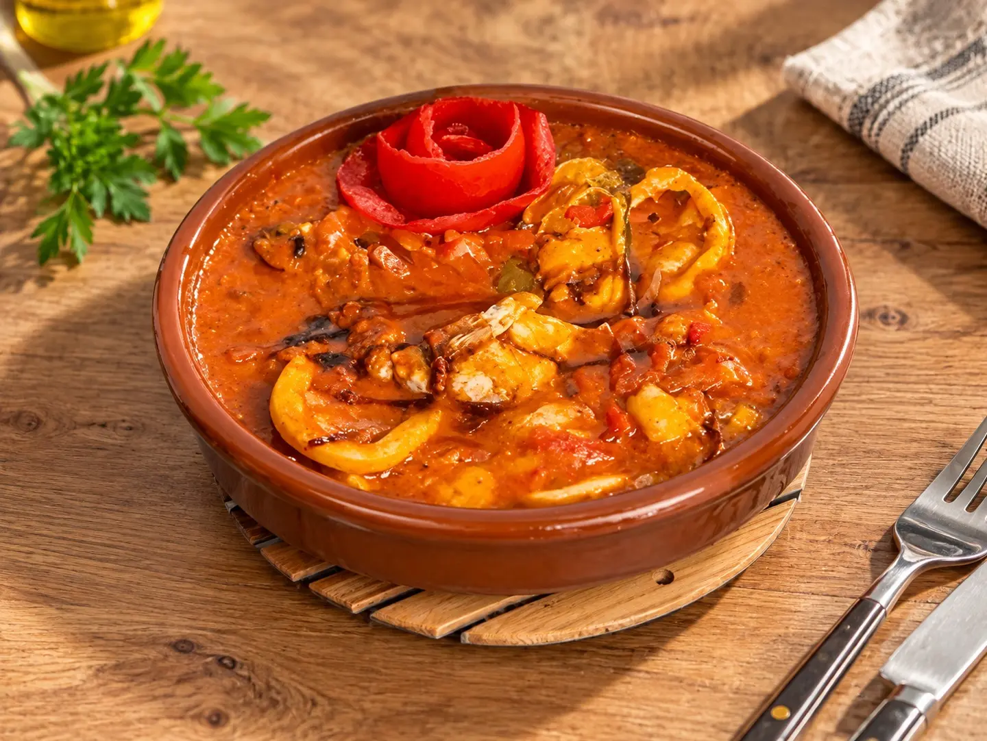 طاجن فيليه صوص احمر