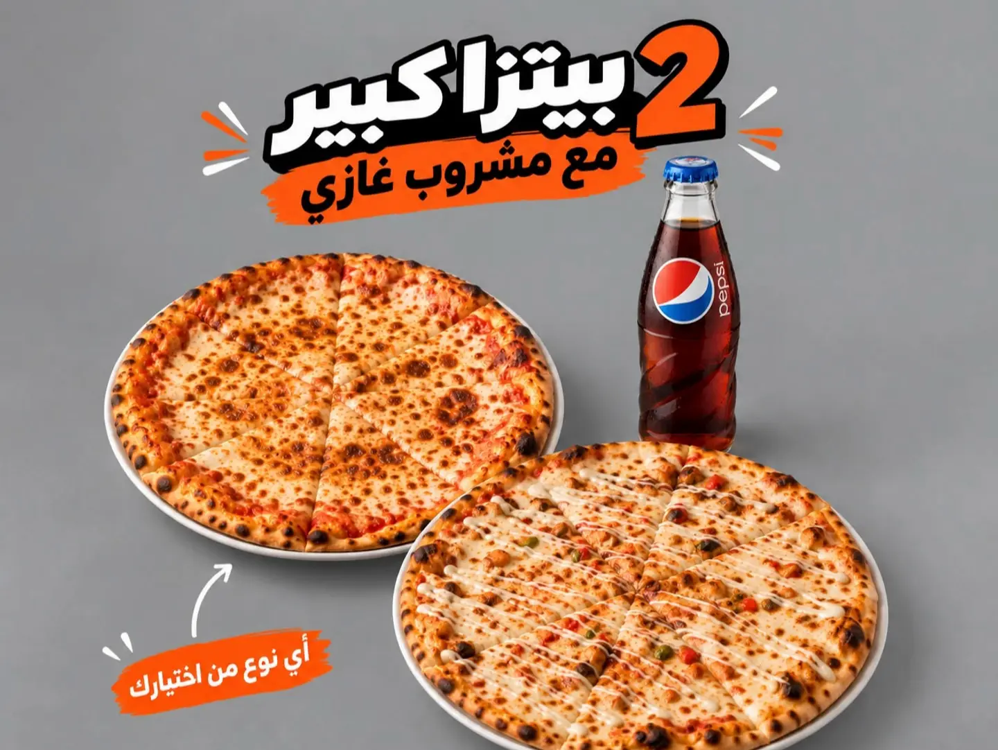 2 Large Pizzas Offer