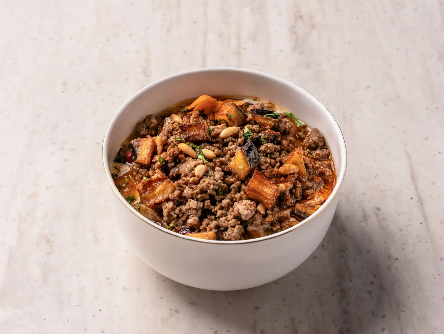 Fatteh Batenjein With Meat