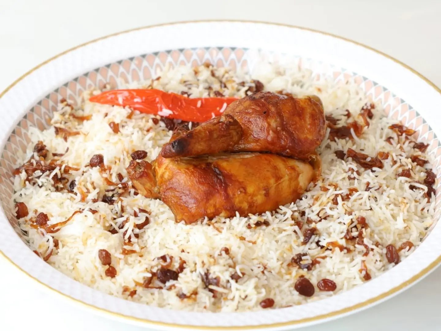 Grilled Chicken With Pishawari Rice  - Half A Chicken