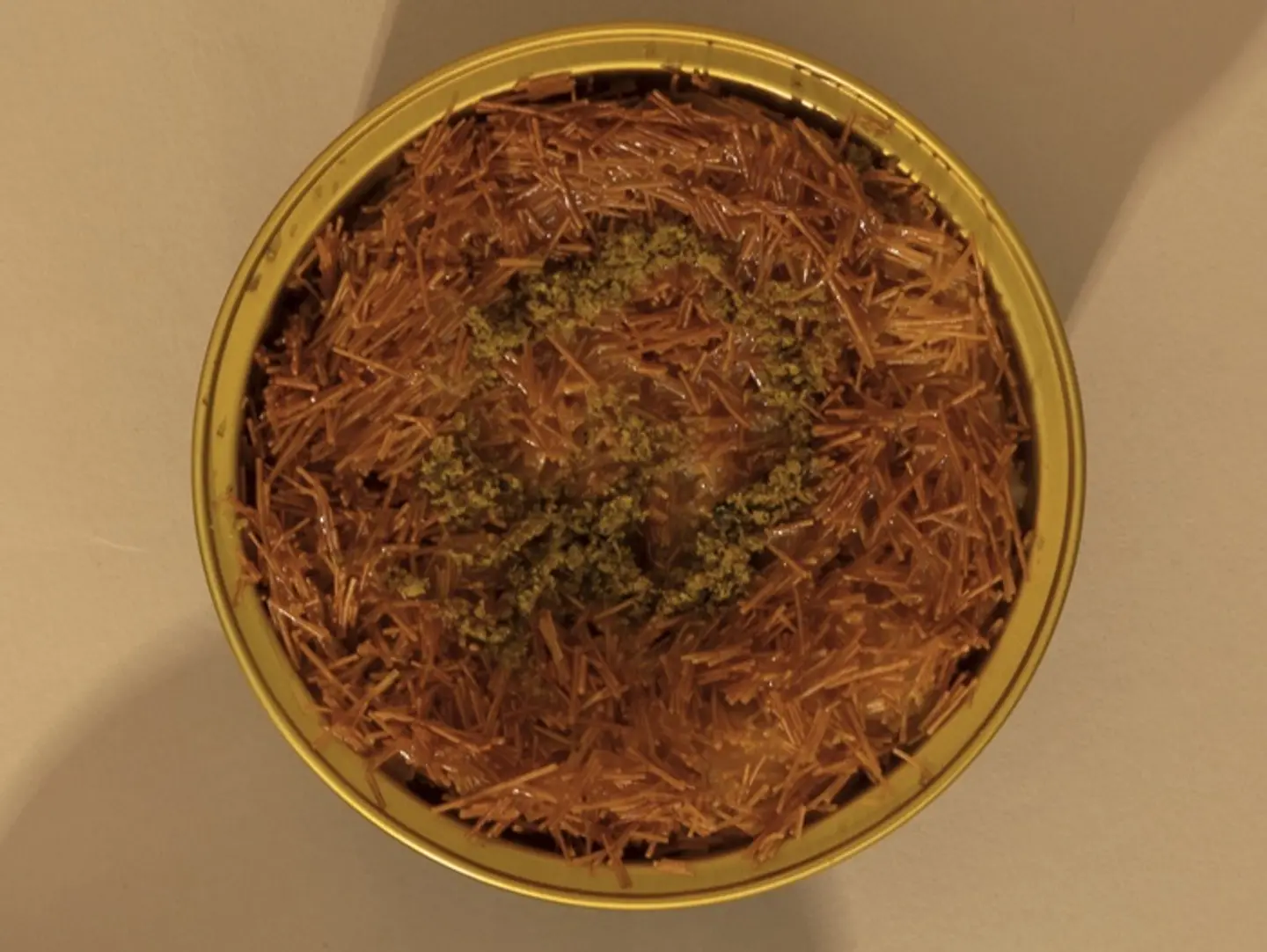 Basbousa With Cream And Vermicelli