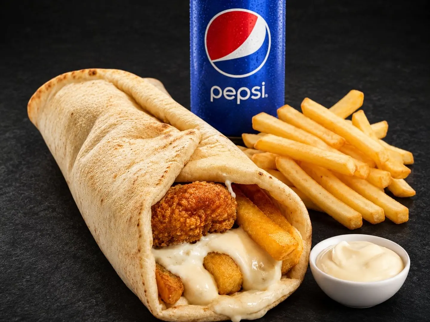 Musahab Chicken Sandwich Meal With Pepsi