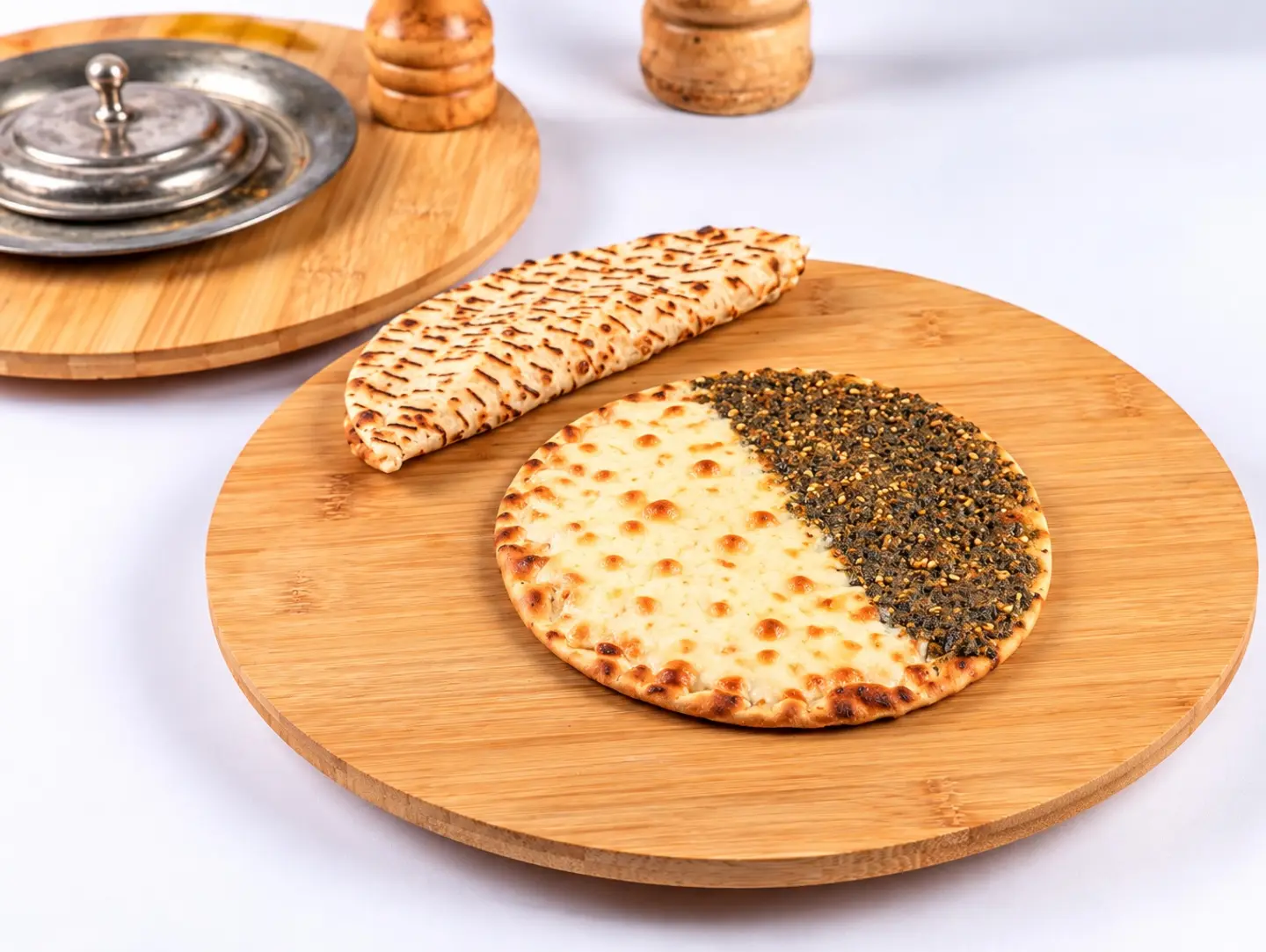 Saudi Bread Saj Zaatar & Cheese Small