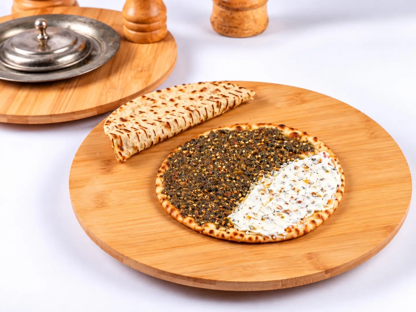 Saudi Bread Saj Zaatar Labneh Small