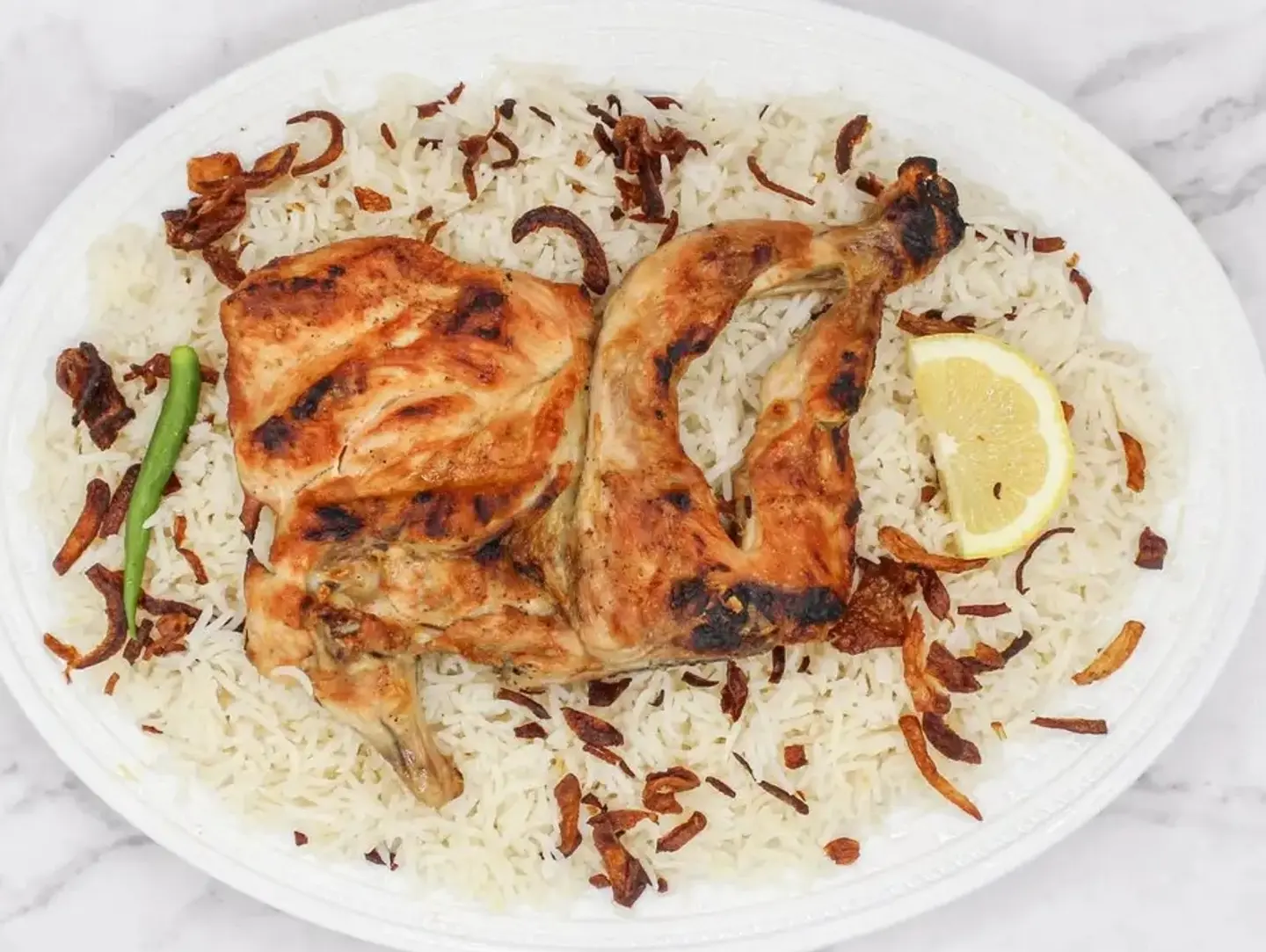 Half A Chicken Madhbi With Rice