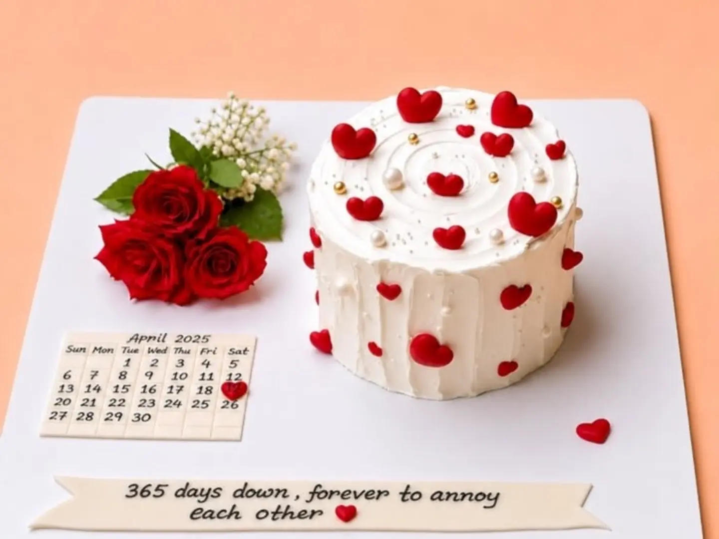 لوحة كعكة عيد سعيد الذكرى 2