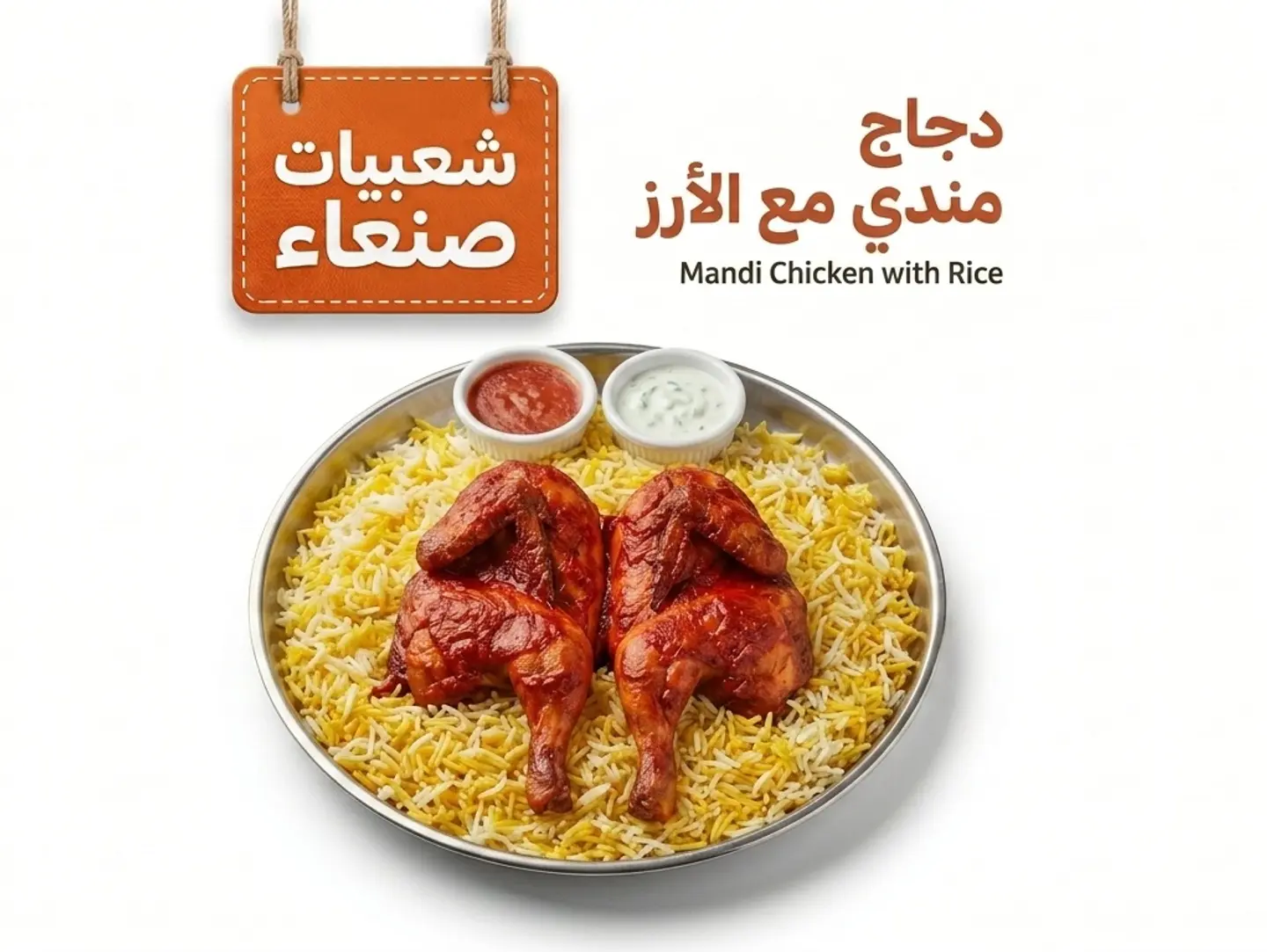 دجاج مندي مع الأرز - ربع دجاجة
