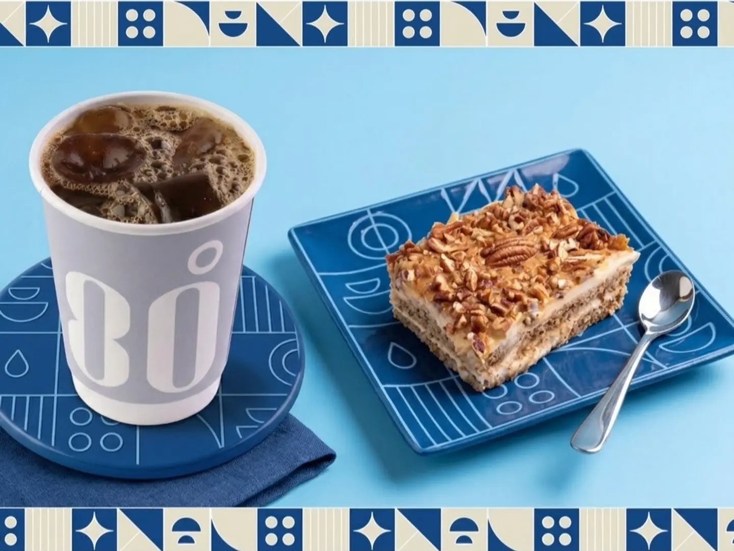 Coffee Day With Pecan Cake