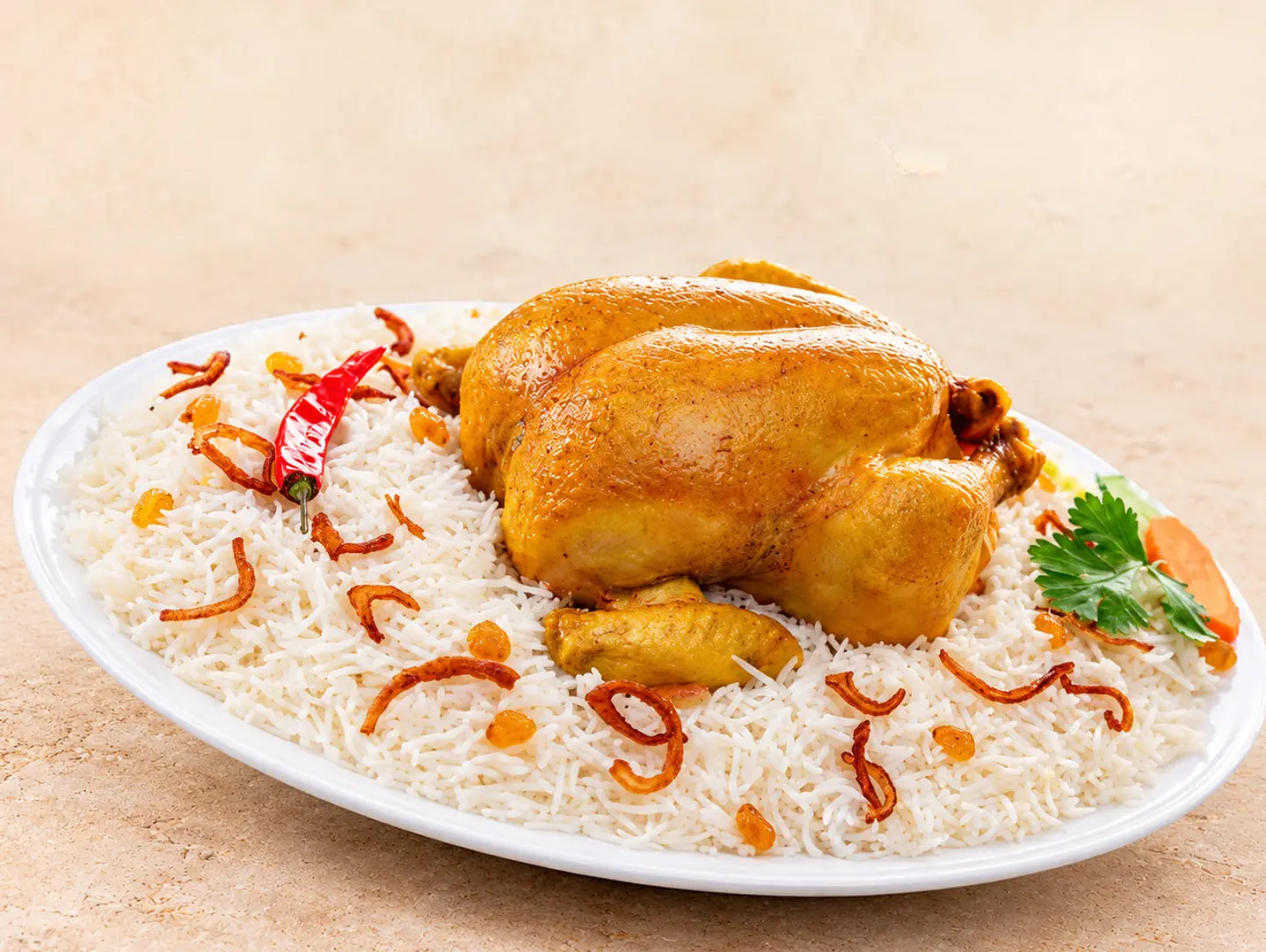 دجاج مندي - نص حبة دجاج