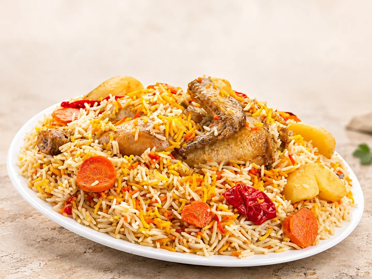 دجاج زربيان - نص حبة دجاج