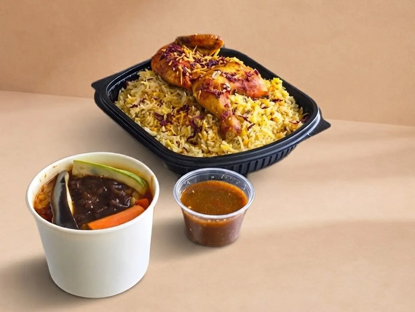 Chicken Mandi With Meat Marqouq Small