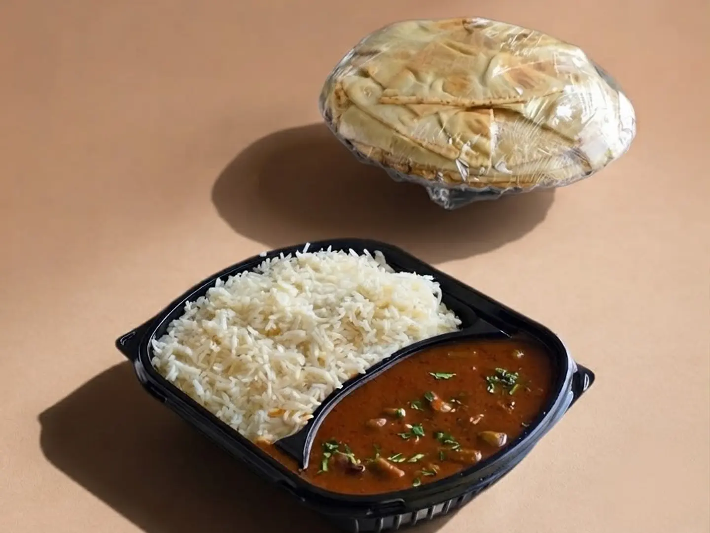 Okra With Meat, With White Rice And Arabic Bread