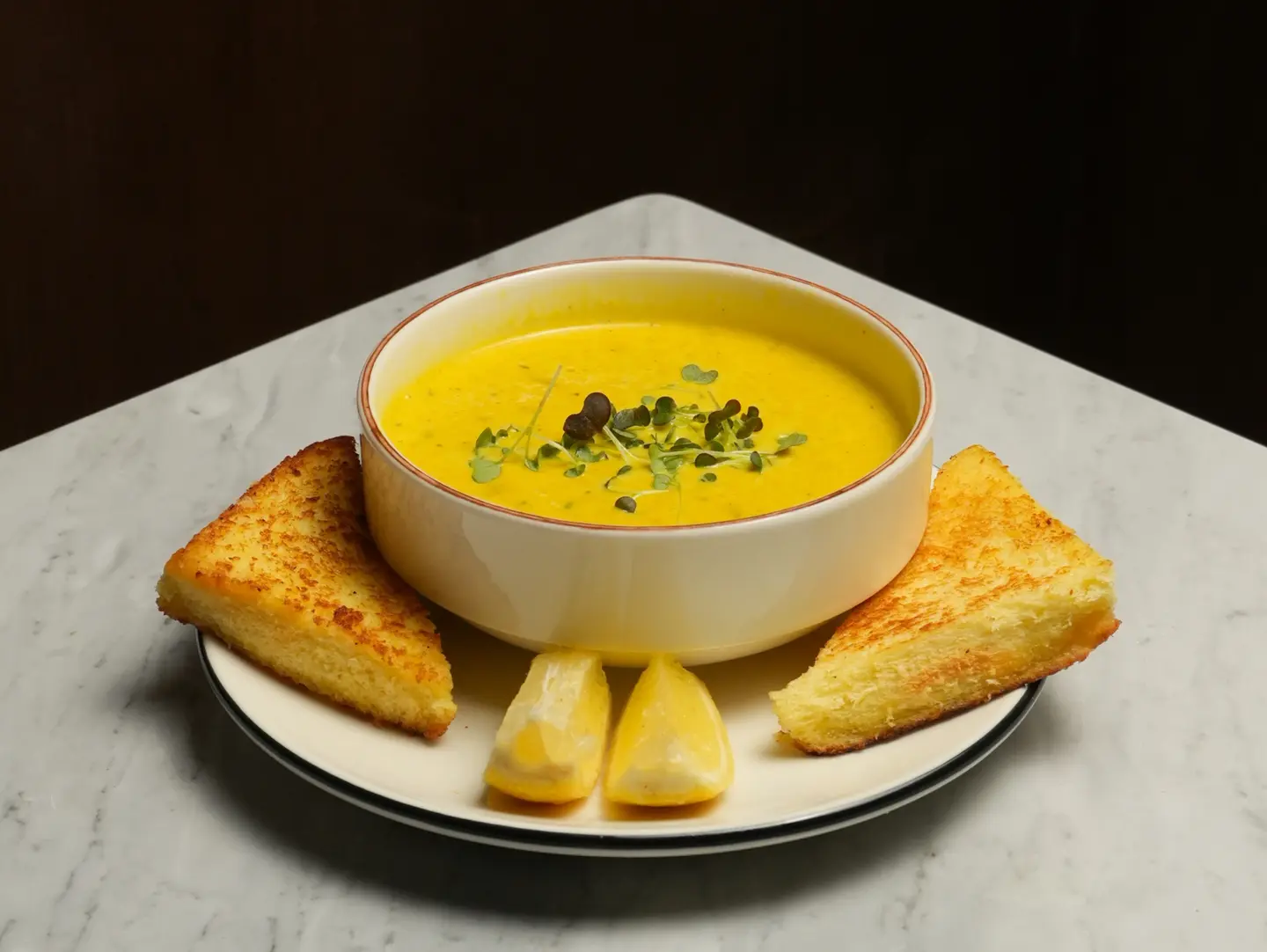 شوربة كريمة الدجاج بالذرة