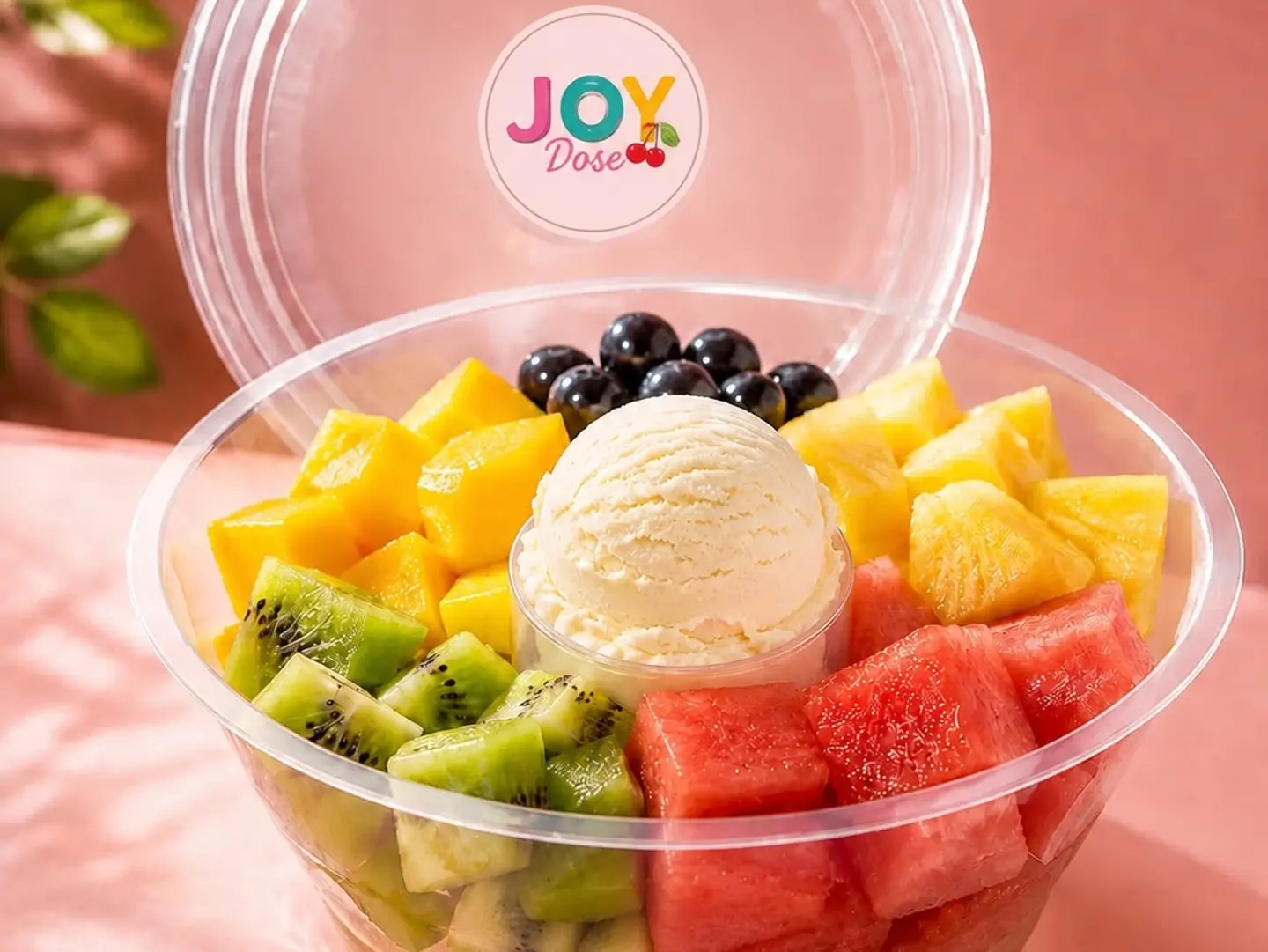 Fruit Salad With Ice Cream - Medium