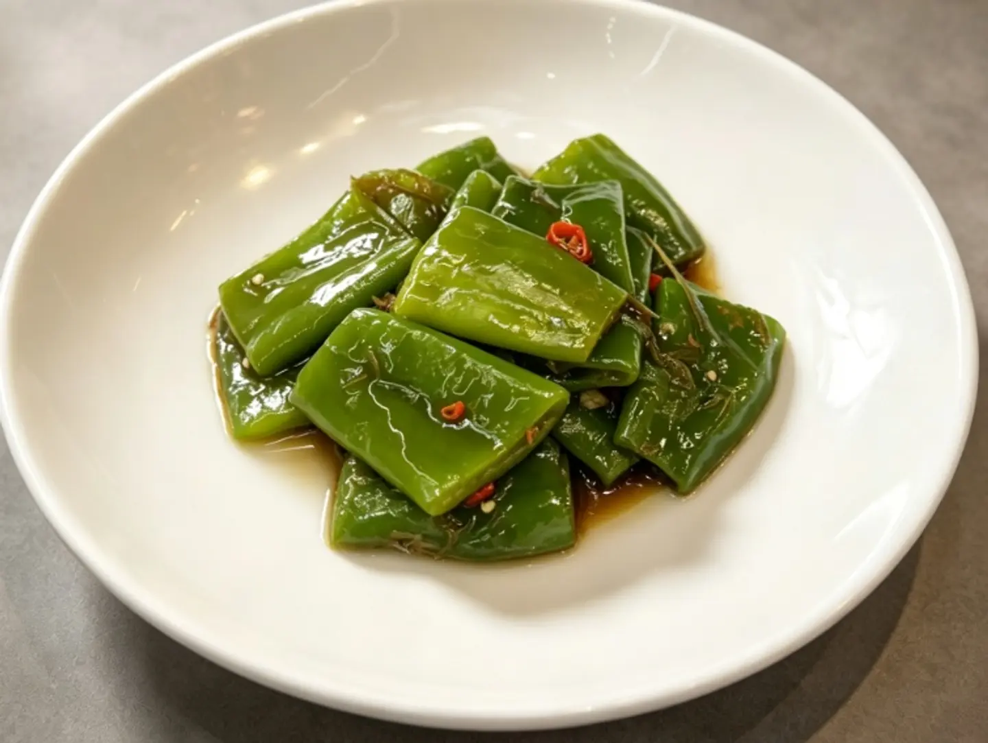 Sautéed Tiger Skin Green Peppers