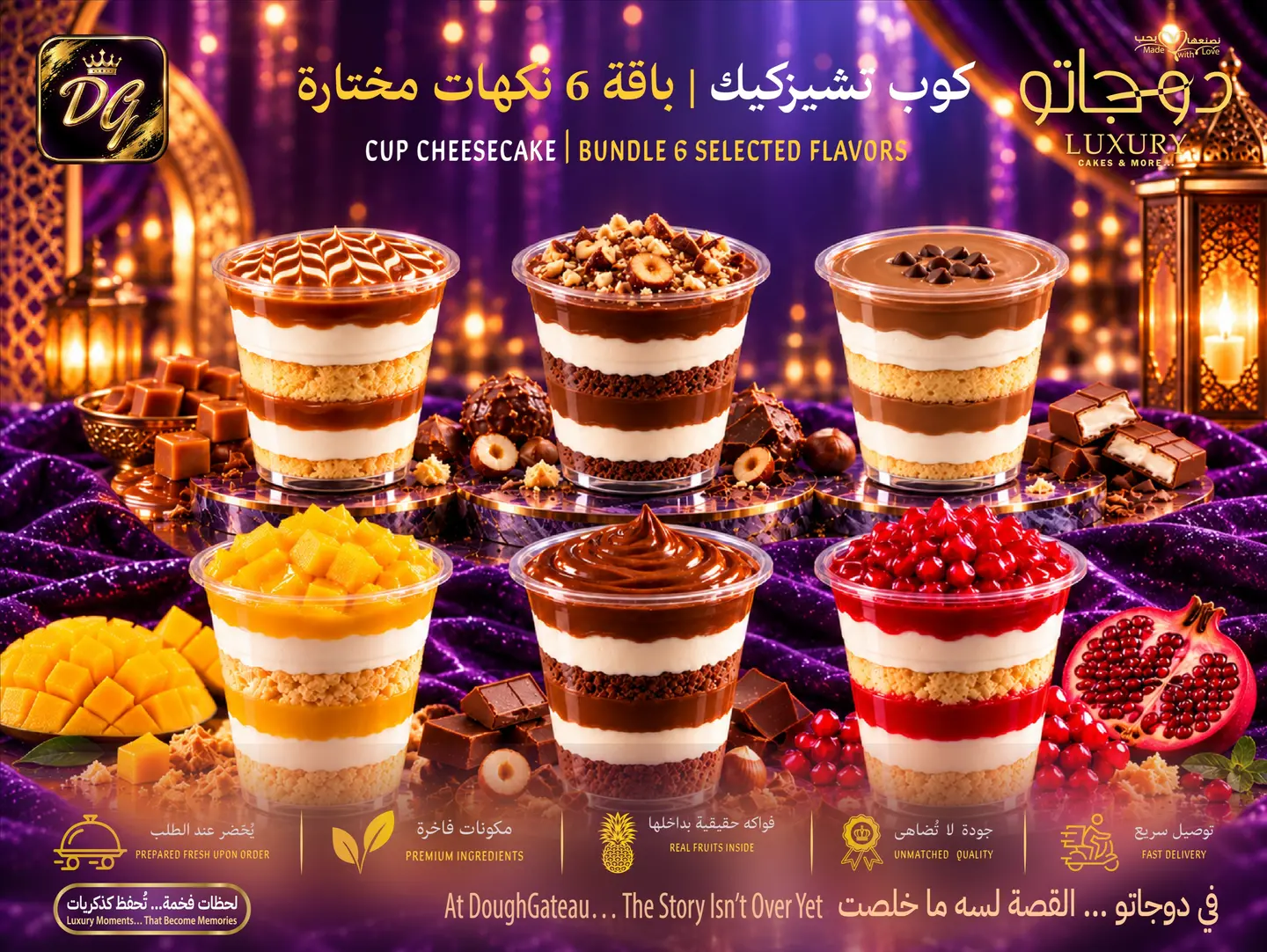 Cheesecake In Cup 6 Selected Flavors