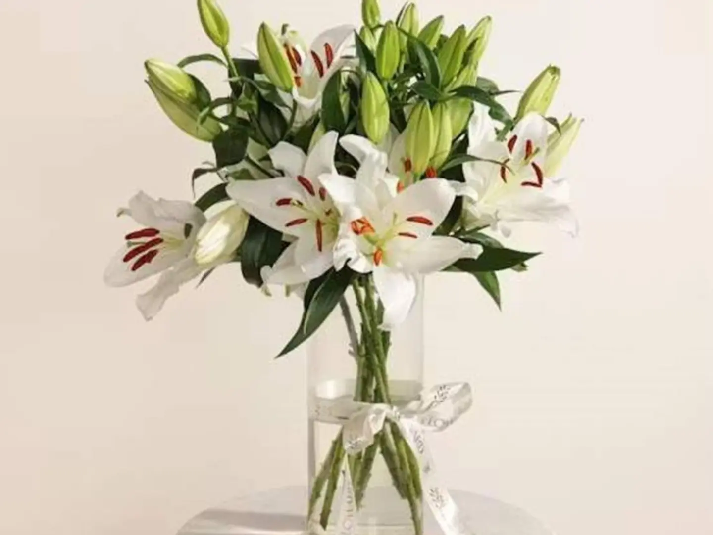 White Lily Vase