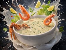 شوربة بويابيس صلصة بيضاء