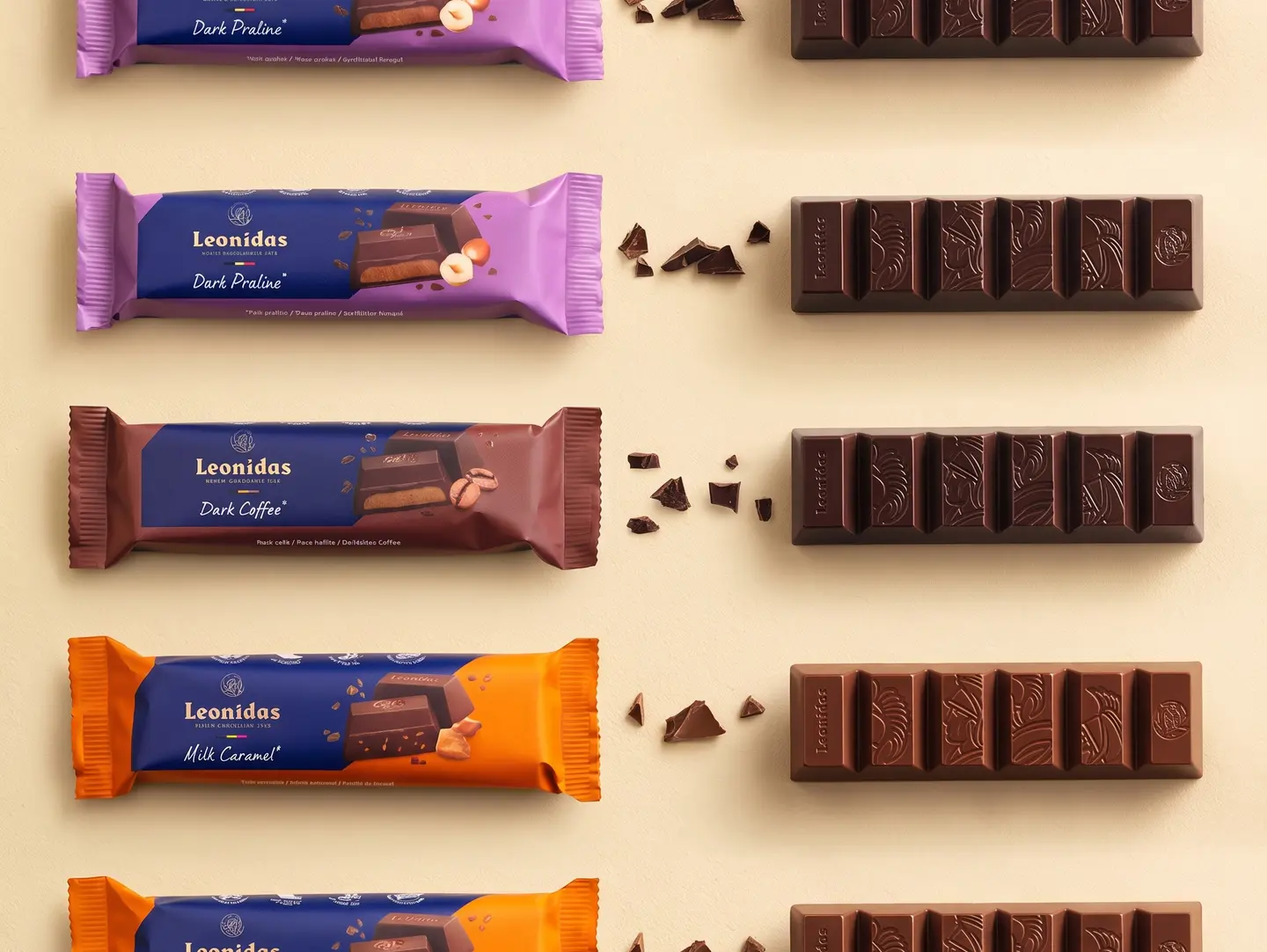 Leonidas Chocolate Bars 5 Bars