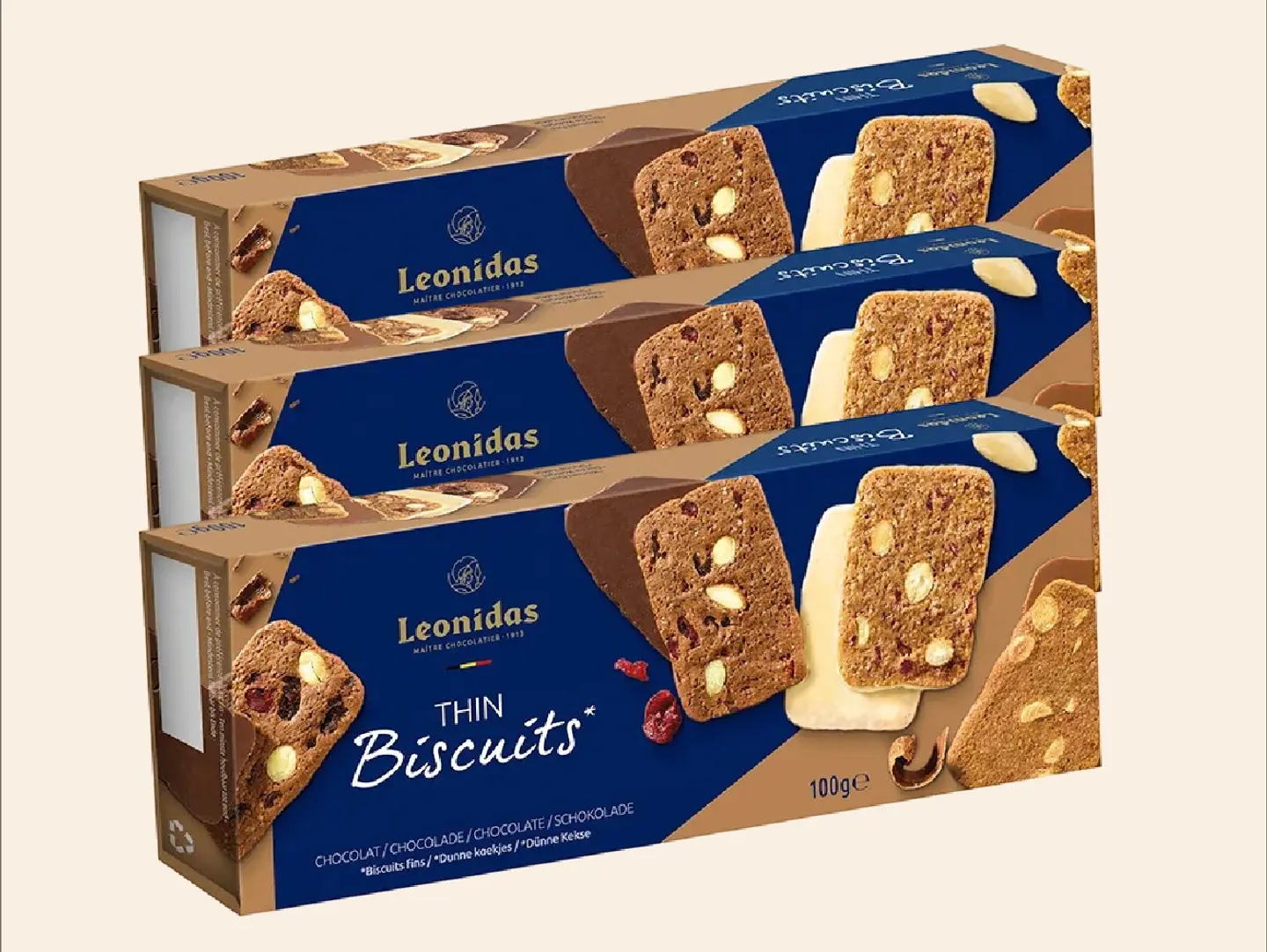 Leonidas Thin Biscuits 3 Boxes