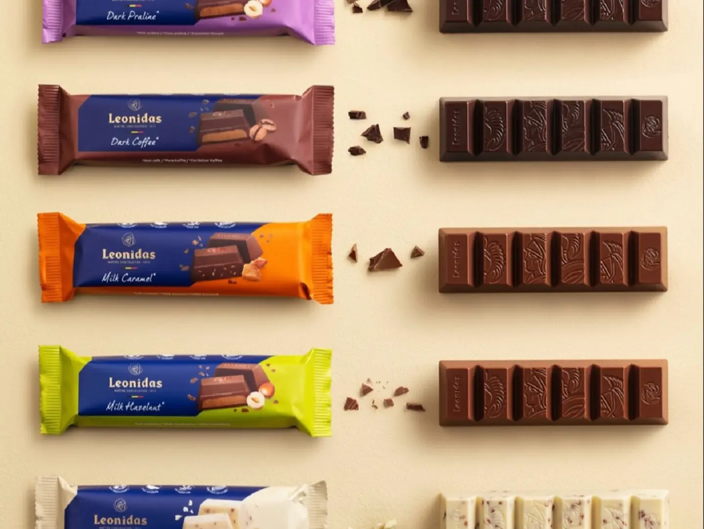 Leonidas Chocolate Bars 5 Bars