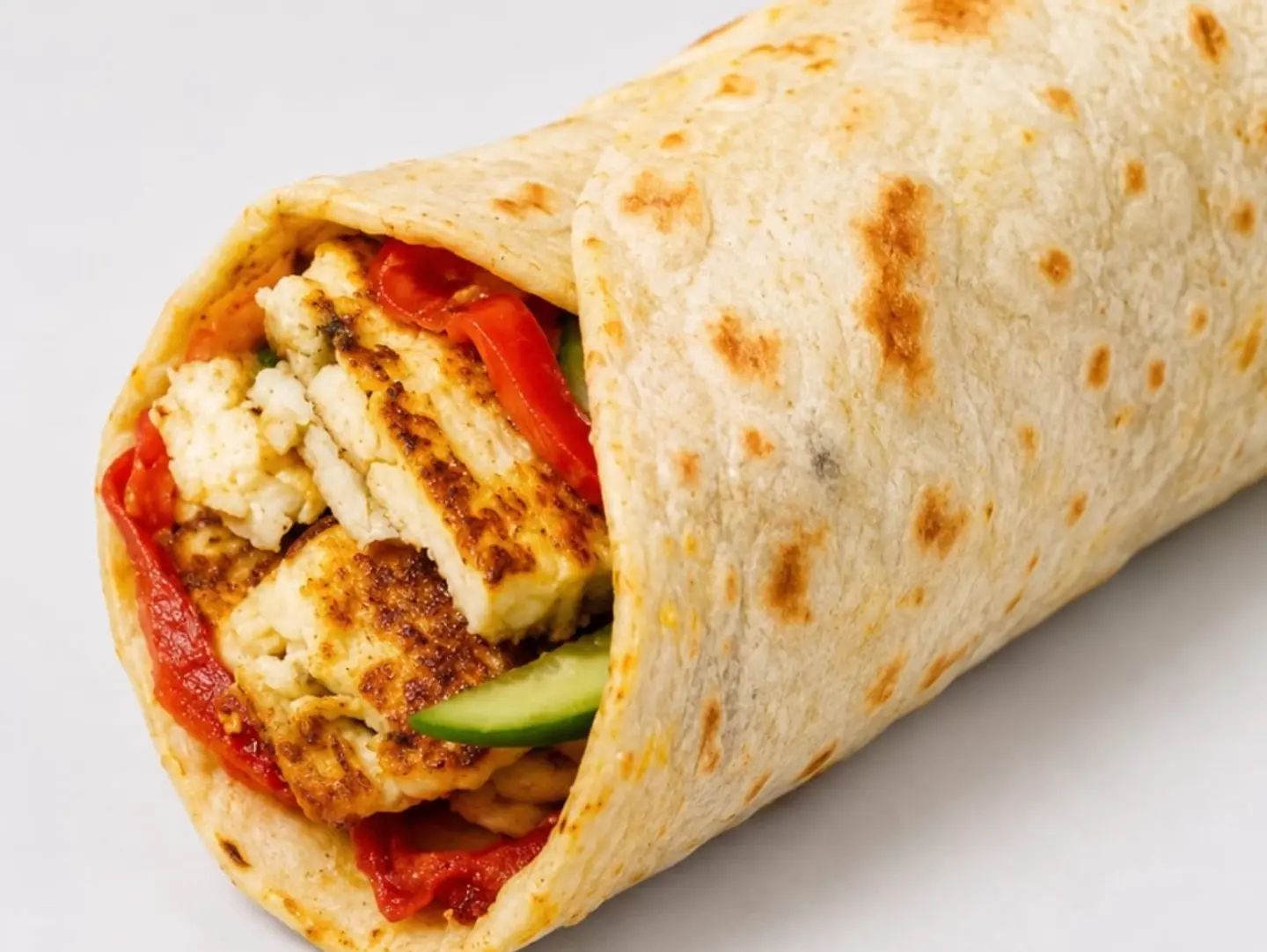 Chapati Halloumi With Pomegranate Molasses