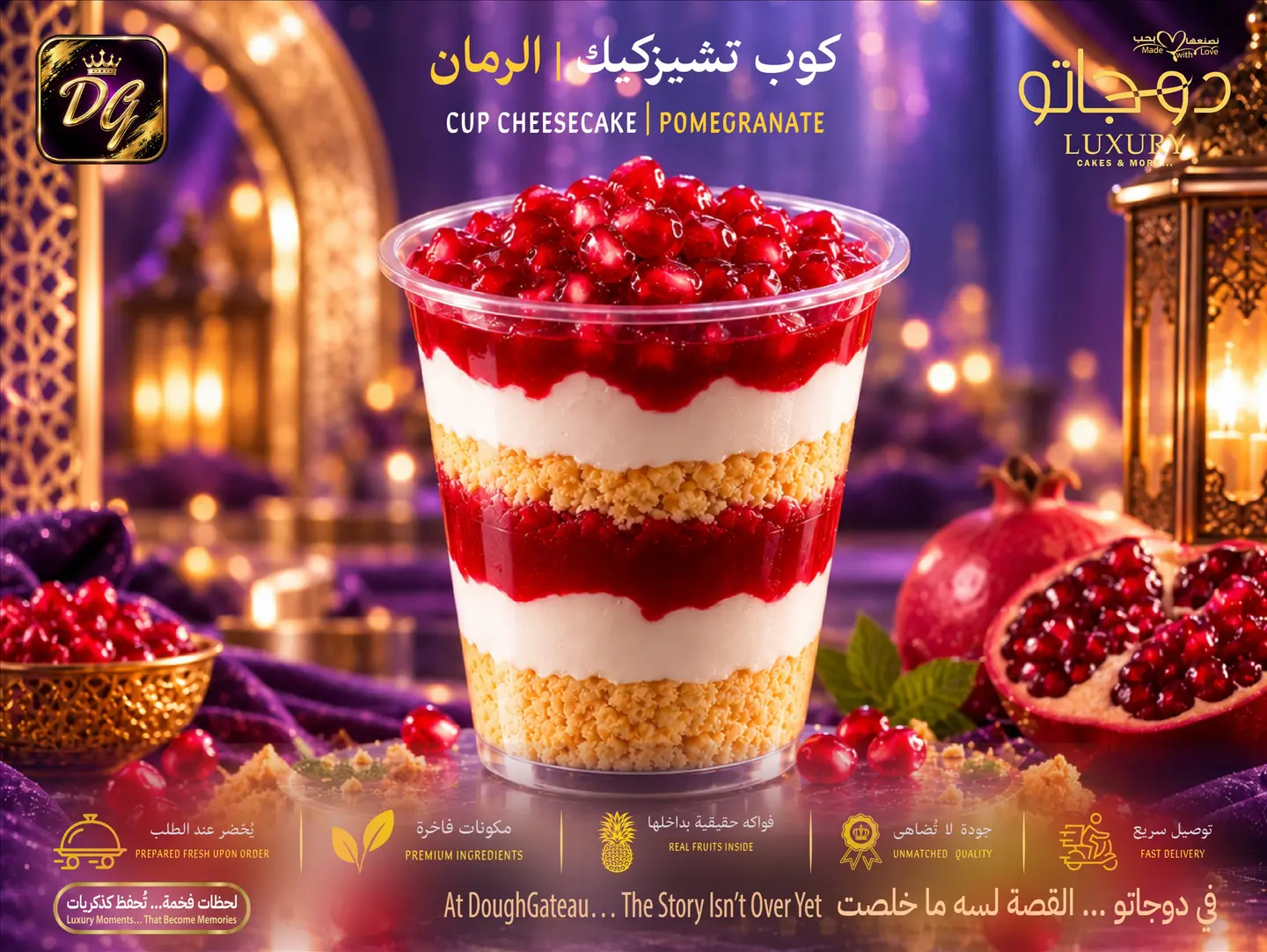 Pomegranate Cup Cheesecake