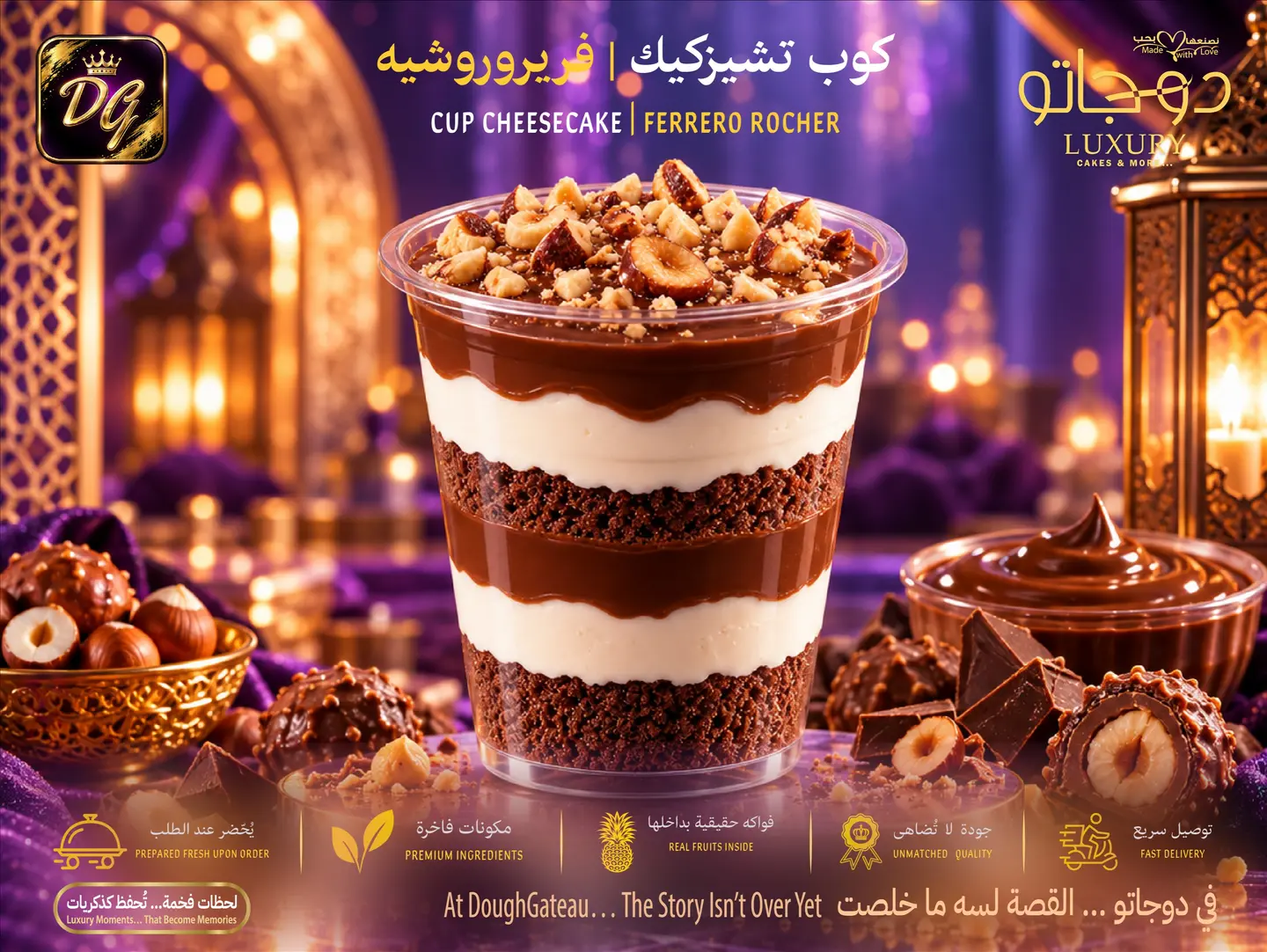 Ferrero Rocher Cup Cheesecake