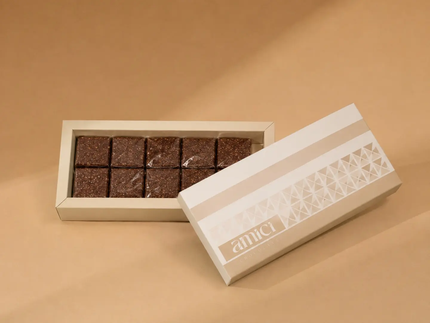 Box Of Cap Chocolates Brown