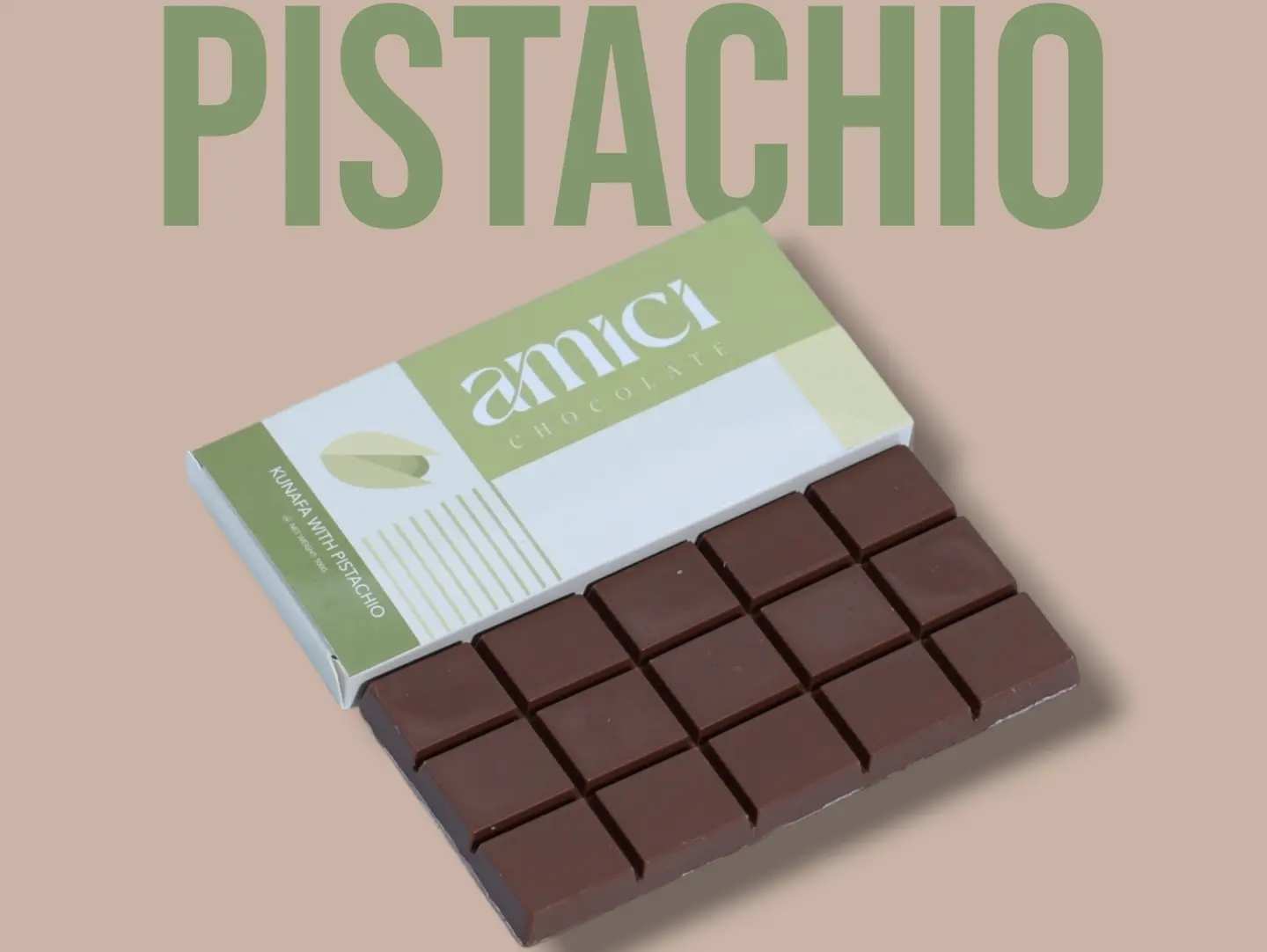 Medium Chocolate Bar Kunafa And Pistachios